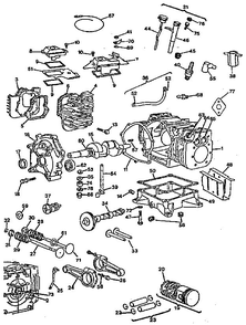 Engine Briggs And Stratton 1 Diagram and Parts List for 422437-1266  Briggs and Stratton Engine